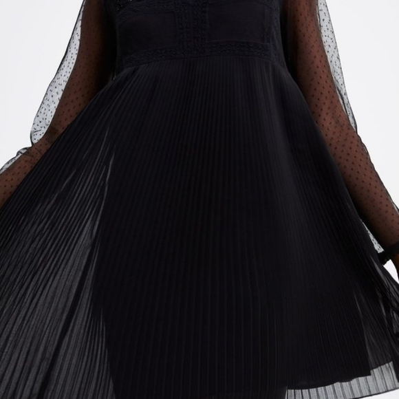 Zara Elegant Black Lace Dress - Picture 2 of 8